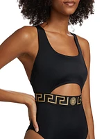 Greek Key Medusa One-Piece Swimsuit