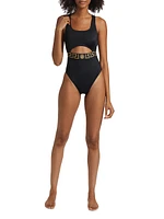 Greek Key Medusa One-Piece Swimsuit