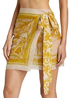 Cotton & Silk Baroque Pareo Miniskirt