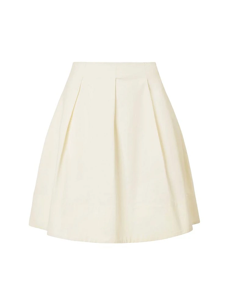 London Cotton Pleated Skirt