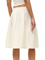 London Cotton Pleated Skirt