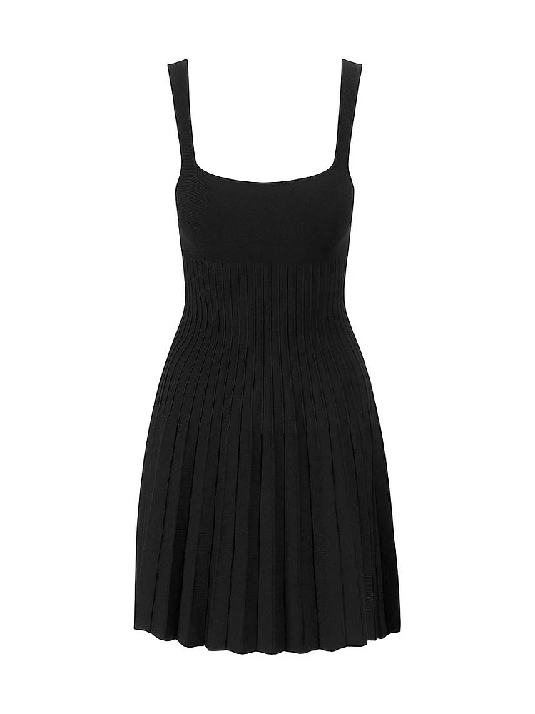 Ellison Pleated Knit Minidress