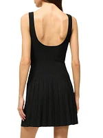 Ellison Pleated Knit Minidress