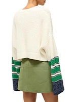 Cliff Striped Cotton-Blend Sweater