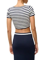 Striped Knit Crop Top