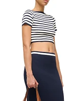 Striped Knit Crop Top