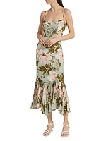 Aiko Floral Midi-Dress