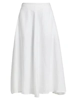 Maia Linen Midi-Skirt