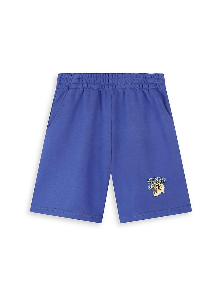 Little Boy's & Logo Bermuda Shorts