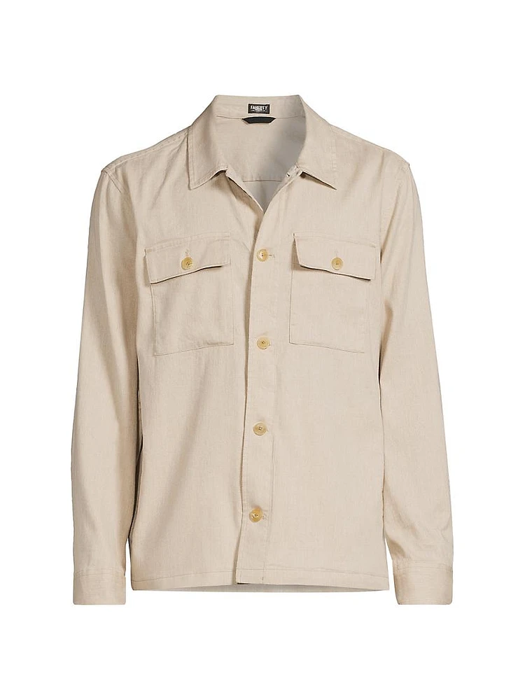 Movement Flex Linen & Cotton-Blend Shirt Jacket