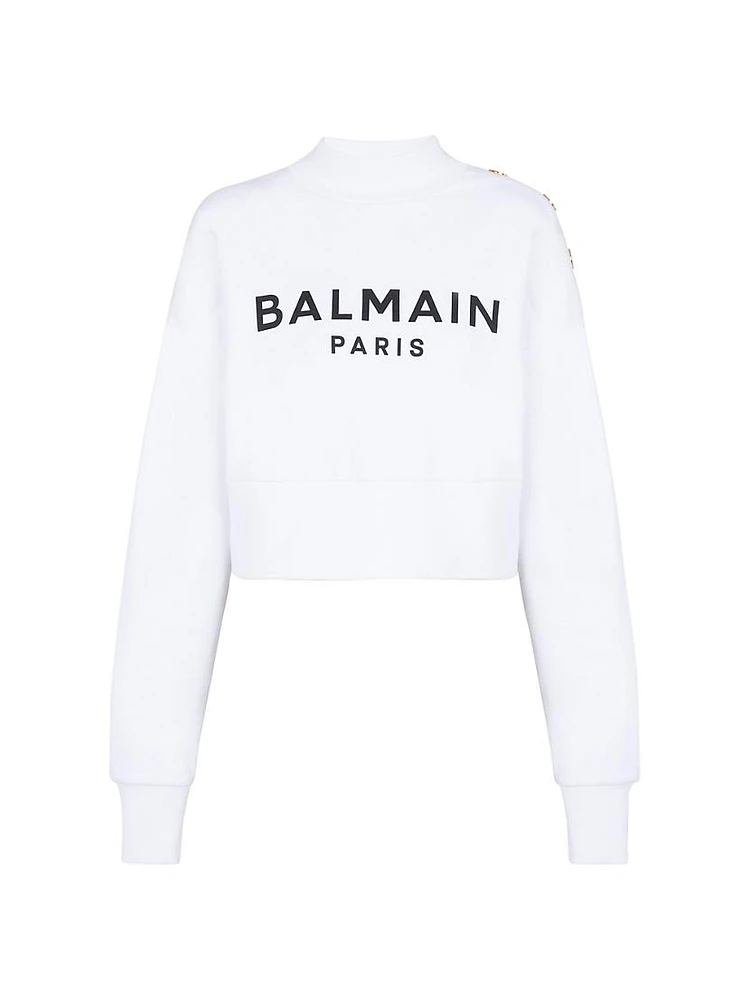 Logo Cotton Crop Sweatshirt