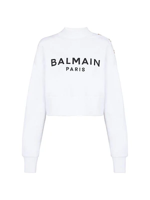 Logo Cotton Crop Sweatshirt