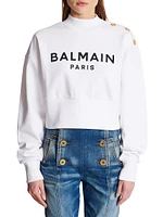 Logo Cotton Crop Sweatshirt