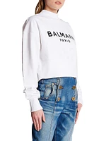 Logo Cotton Crop Sweatshirt