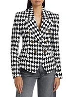 Double-Breasted Two-Tone Blazer