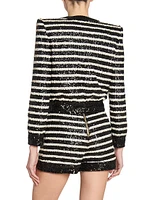 Sequined Stripe Jacket