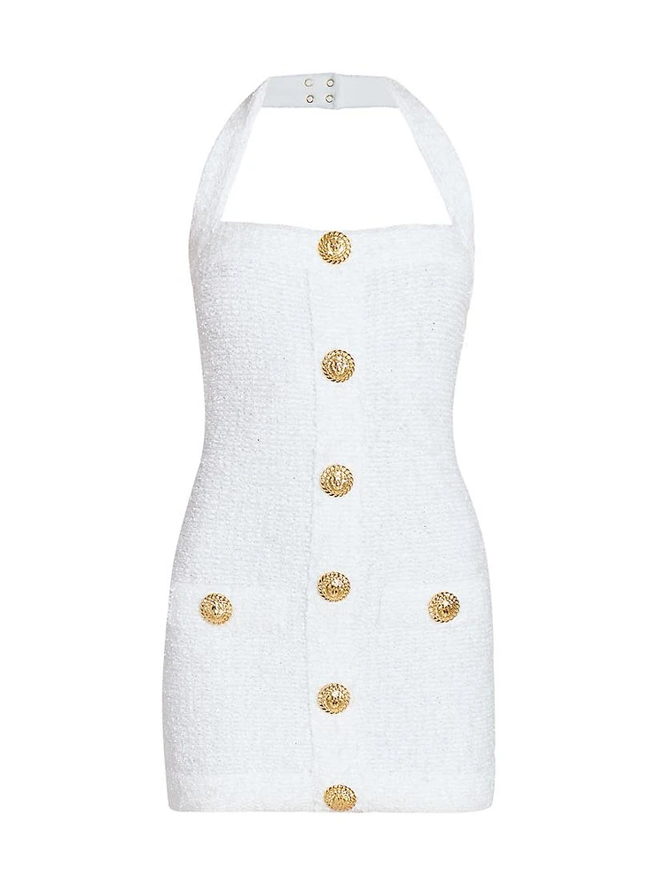 Bouclé Halterneck Minidress