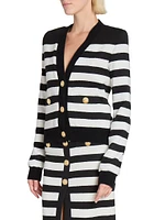 Striped Cotton Cardigan