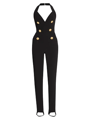 Halterneck Crepe Jumpsuit