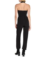 Halterneck Crepe Jumpsuit