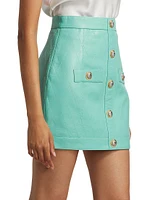 Quilted Leather Miniskirt