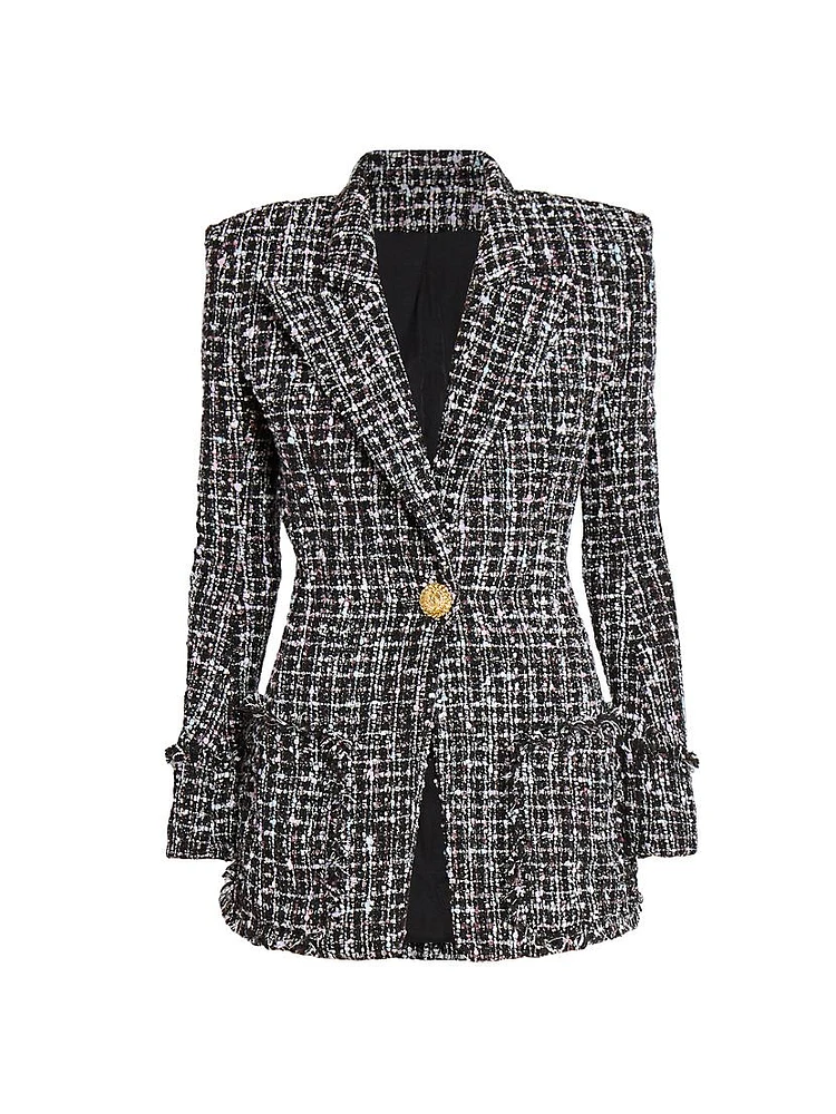 Tweed Single-Breasted Blazer