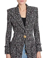 Tweed Single-Breasted Blazer