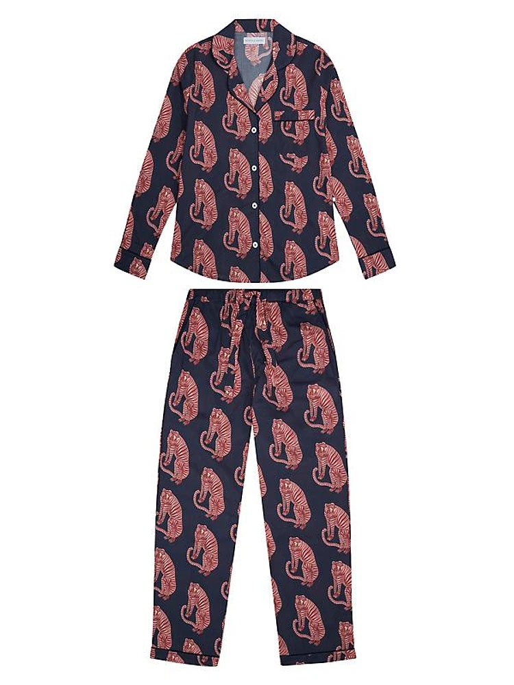 Tiger Long 2-Piece Pajama Set