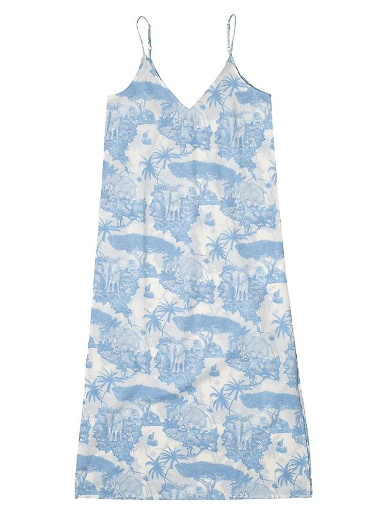 Loxodonta Toille Print Slip