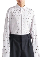 Cotton Shirt with Grommets