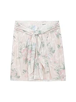 Joji Silk Floral Chain Skirt