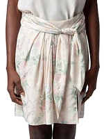 Joji Silk Floral Chain Skirt