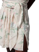 Joji Silk Floral Chain Skirt