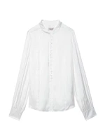 Twina Satin Button-Front Shirt