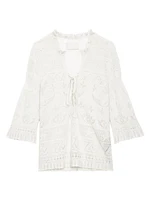 Taho Dentelle Cotton Tunic Blouse