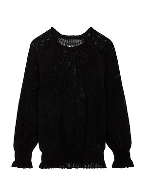 Moria Cotton Dentelle Knit Sweater