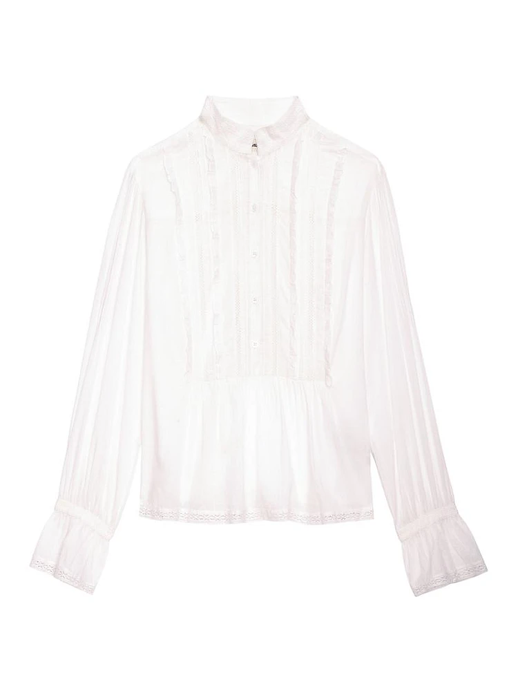 Tricia Cotton Frill Blouse