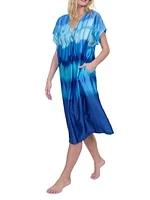 Gold Hour V-Neck Ombre Cover-Up Dress