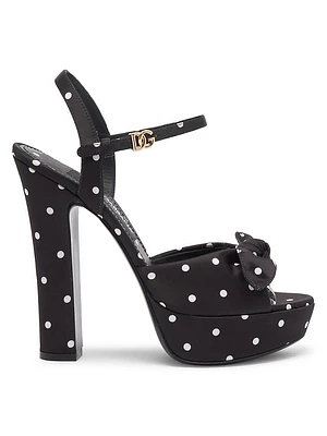 Kira 135MM Polka Dot Platform Sandals