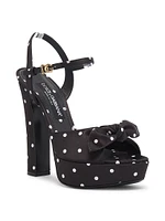 Kira 135MM Polka Dot Platform Sandals