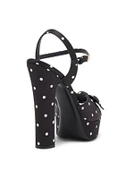 Kira 135MM Polka Dot Platform Sandals