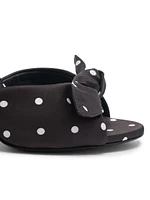 90MM Bow-Detailed Polka Dot High-Heel Mules