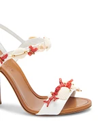 100MM Coral, Shell & Freshwater Pearl-Embellished Sandals