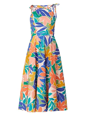 Willow Floral Cotton-Blend Midi-Dress