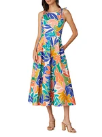 Willow Floral Cotton-Blend Midi-Dress