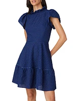 Delaney Woven Short-Sleeve Minidress