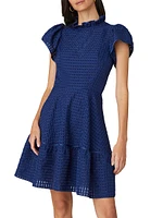 Delaney Woven Short-Sleeve Minidress