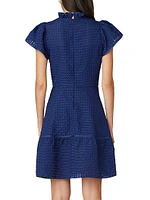 Delaney Woven Short-Sleeve Minidress