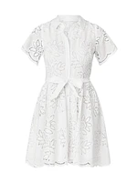 Alston Lace Tie-Waist Shirtdress