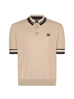 Silk Knit Polo Shirt